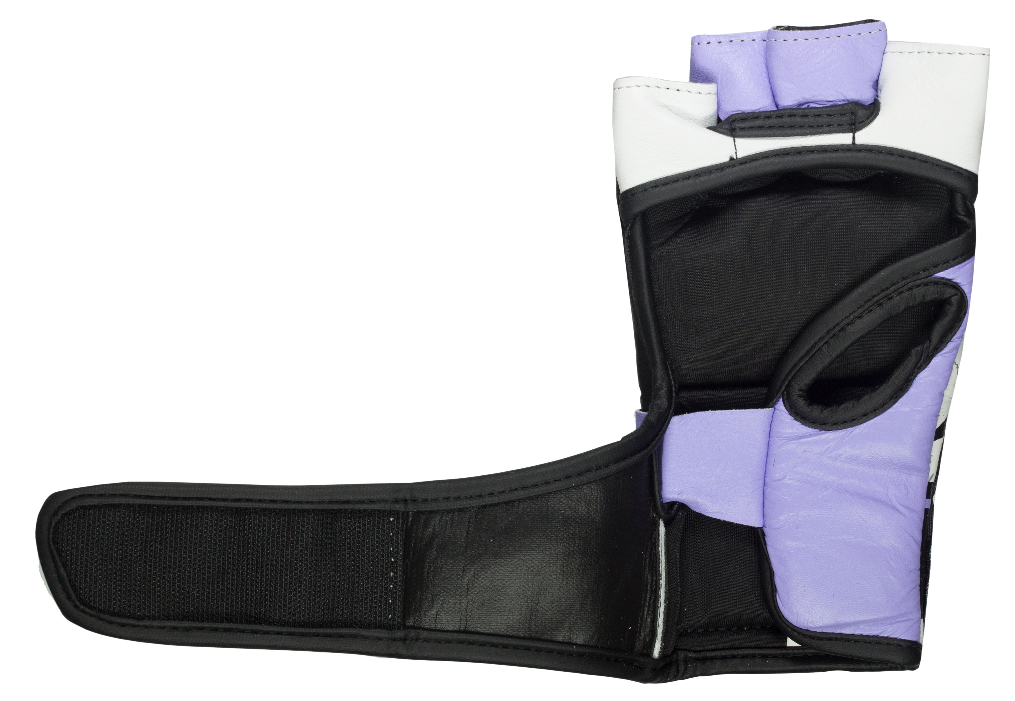Lockdown Women's MMA Fight Gloves 4oz - Tigress - Purple/White