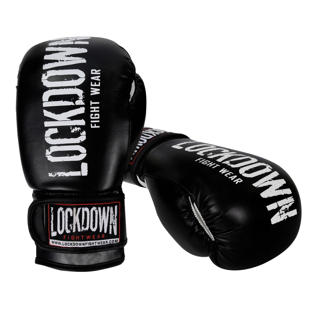 Lockdown Junior Boxing Gloves - Black/White