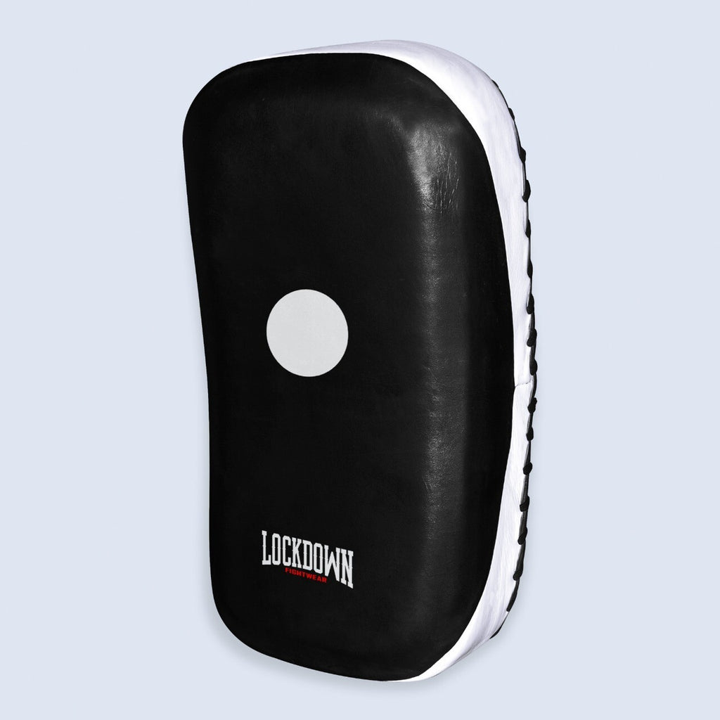 Lockdown Muay Thai Kick Pads  - Black/White