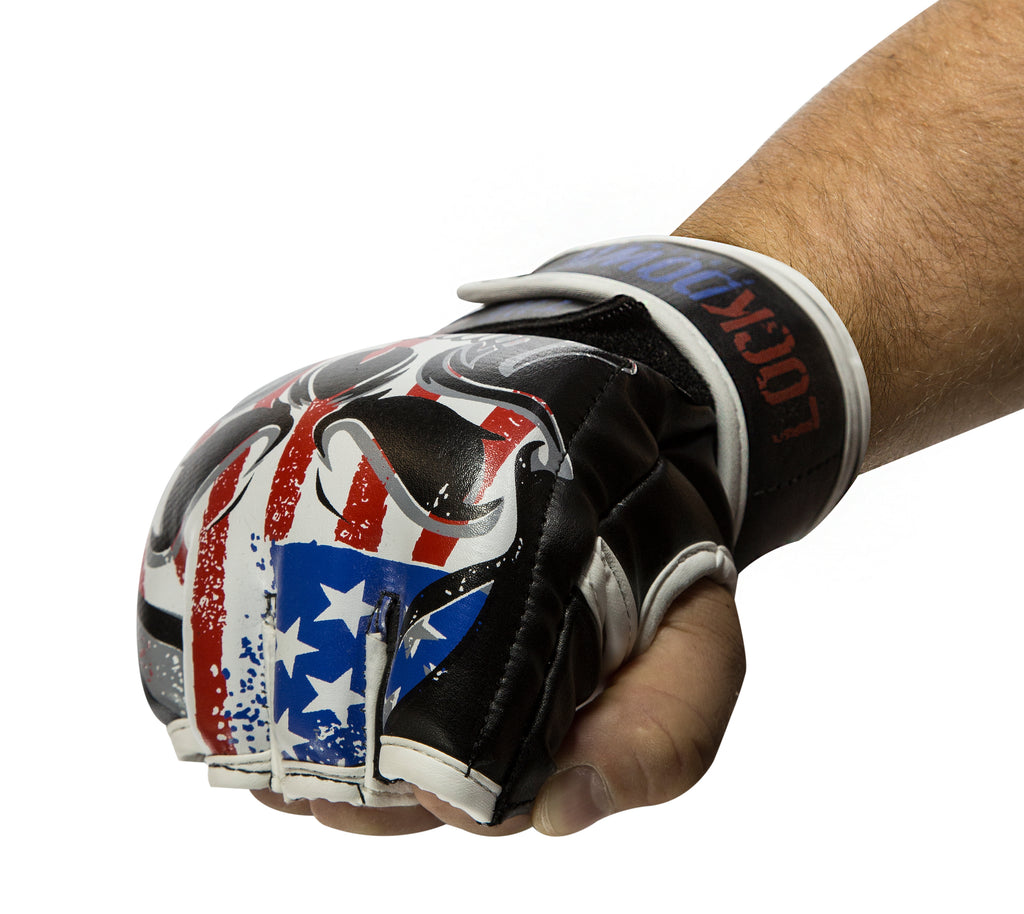 Lockdown MMA Fight Gloves 4oz - American Flag Edition