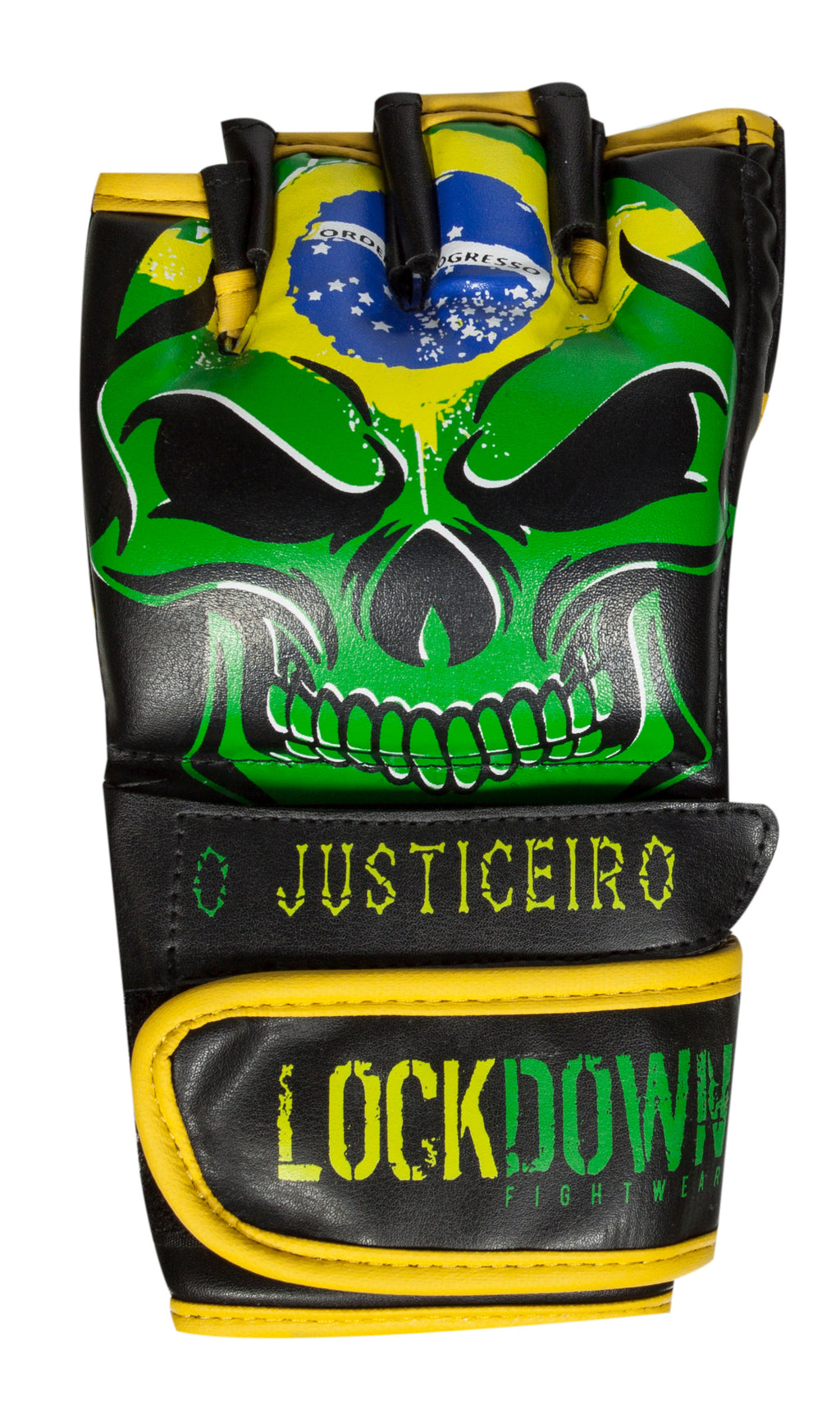 Lockdown MMA Fight Gloves 4oz - Brazilian Flag Edition