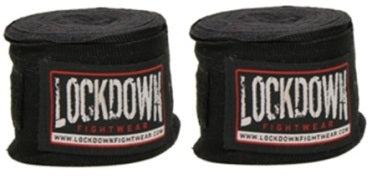 Lockdown Junior Boxing Hand Wraps 2.5m Black/Red