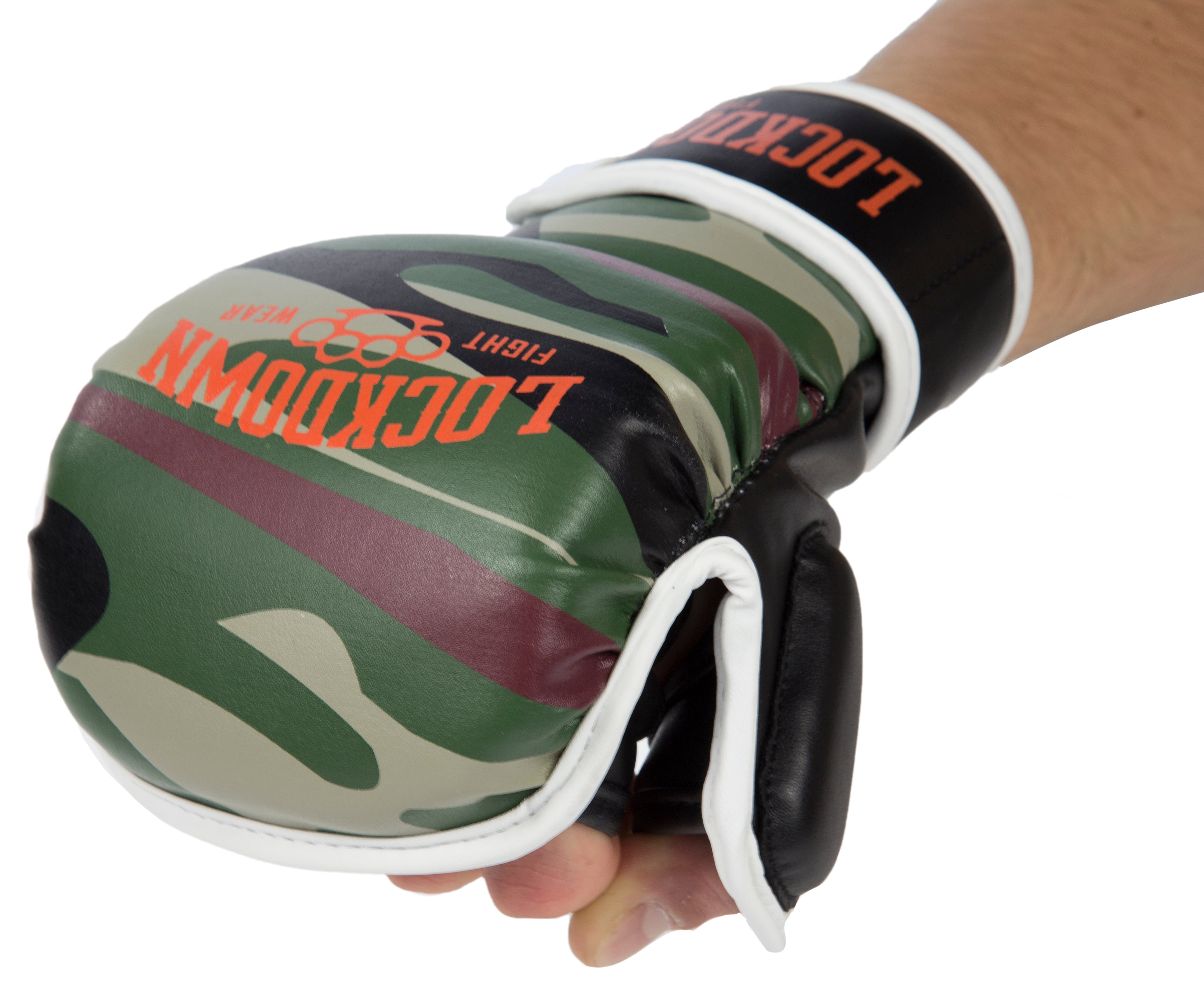 Lockdown MMA Fight Sparring Gloves 6oz - Green Camo