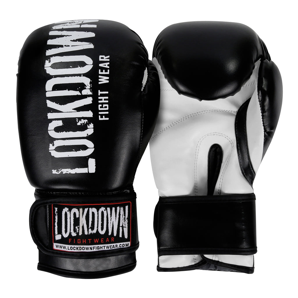 Lockdown Junior Boxing Gloves - Black/White