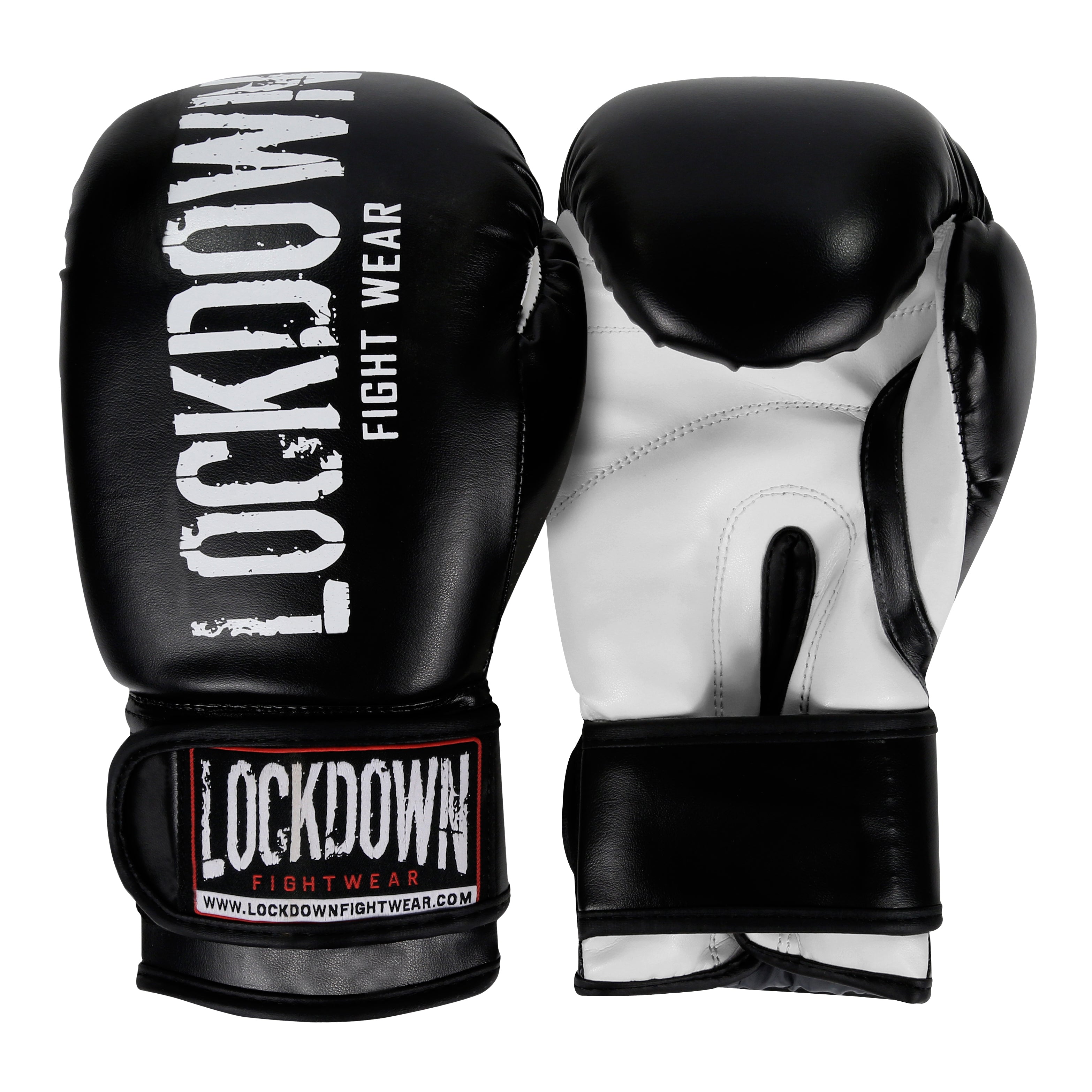 Lockdown Junior Boxing Gloves - Black/White