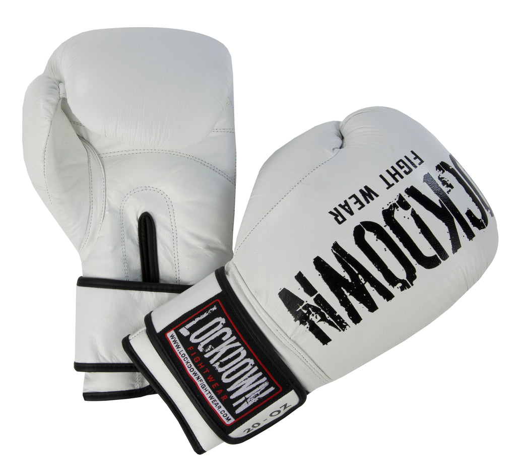 Lockdown Boxing Gloves 20oz - White